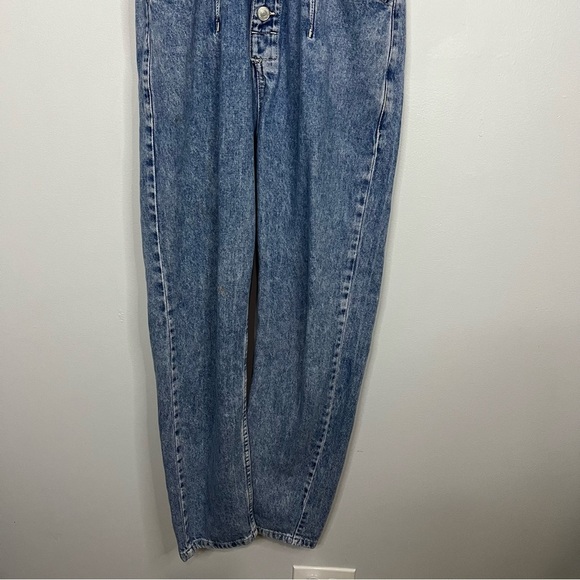 Free People Marci Jumpsuit Denim Overalls High Noon Blue We The Free size small - Picture 6 of 15